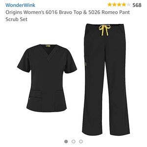 Wonder wink black scrub set size small